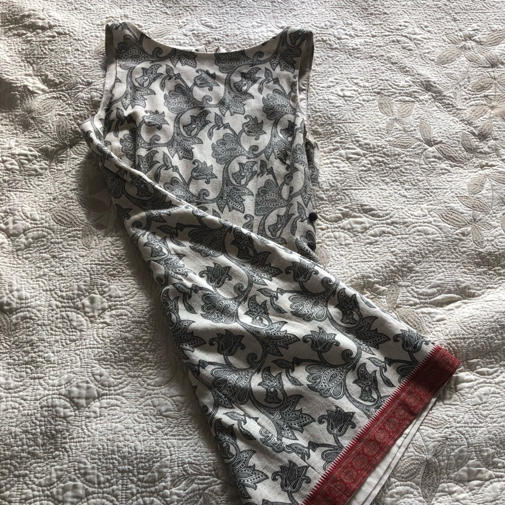 Patterned linen dress